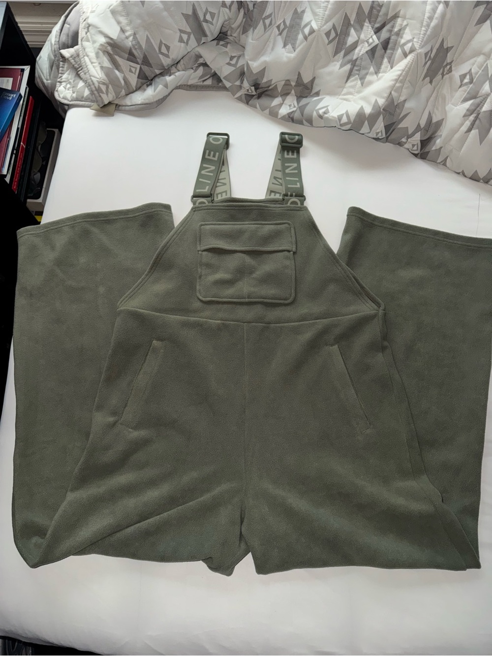 Aerie offline polar fleece overalls